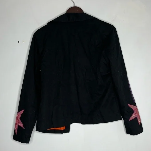 Halloween Pumpkin Hona to Be Size Small Shacket Jacket Button Down Black - Picture 5 of 6